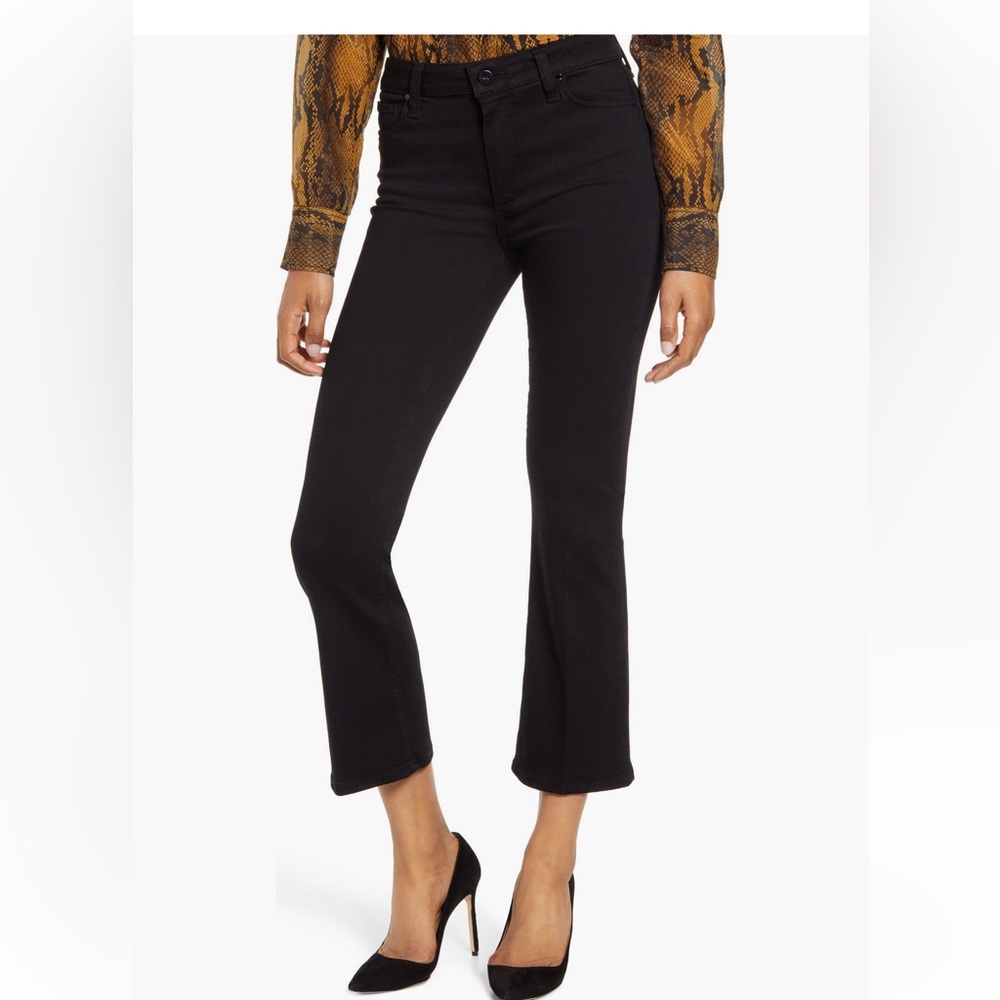 Paige Transcend Collette Crip Flar Black Jeans
